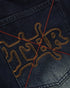 Butter Serif Baggy Denim Jeans - Worn Dark Indigo - Streetart.fr