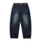 Butter Serif Baggy Denim Jeans - Worn Dark Indigo - Streetart.fr