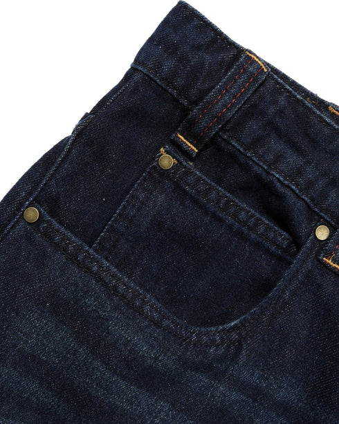 Butter Serif Baggy Denim Jeans - Worn Dark Indigo - Streetart.fr
