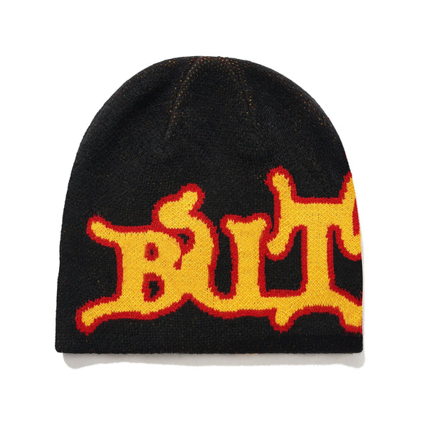Butter Serif Skully Beanie - Black - Streetart.fr
