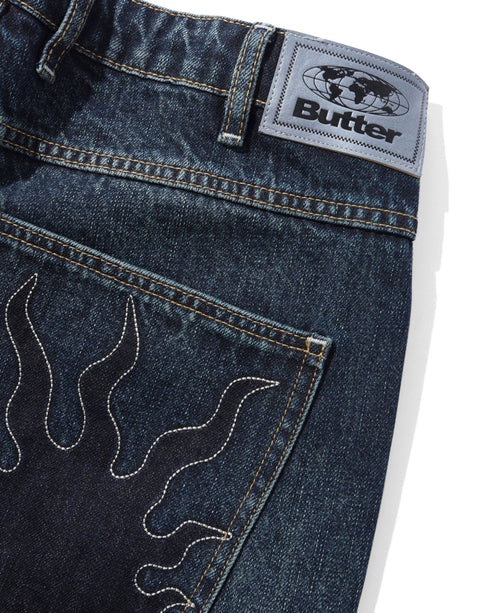Butter Solar Fade Denim Jeans - Blue Tint Ripple - Streetart.fr