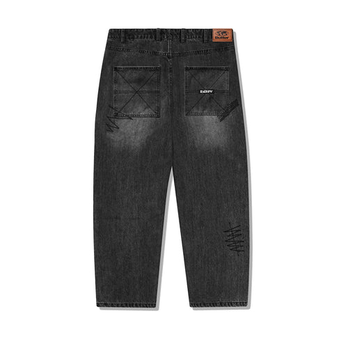 Butter Stitch Denim Jeans Pantalon - Distressed Grey - Streetart.fr