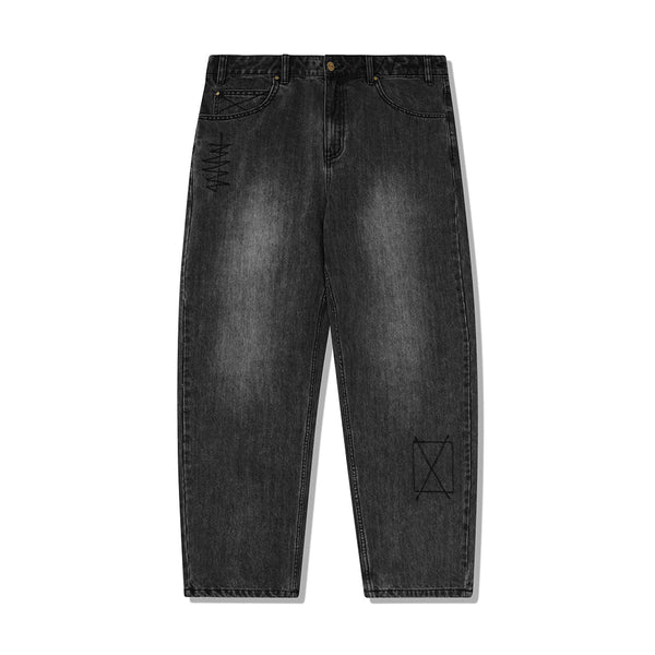 Butter Stitch Denim Jeans Pantalon - Distressed Grey - Streetart.fr