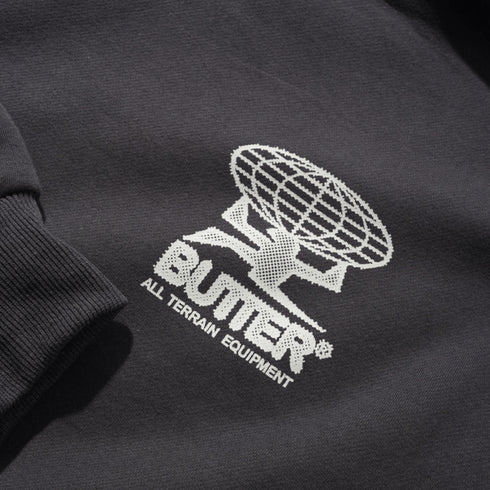 Butter Terrain Pullover Hood Sweat A Capuche - Washed Black - Streetart.fr