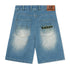Butter Warped Denim Shorts - Washed Mid Blue - Streetart.fr
