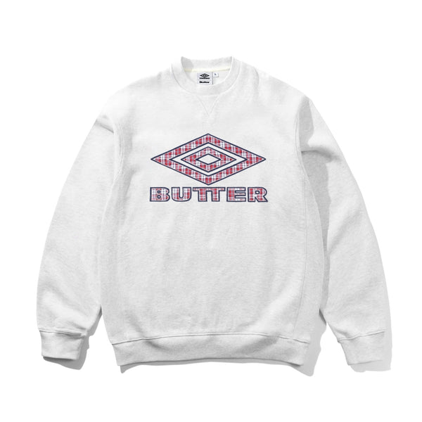 Butter X Umbro Diamond Applique Crewneck - Ash - Streetart.fr
