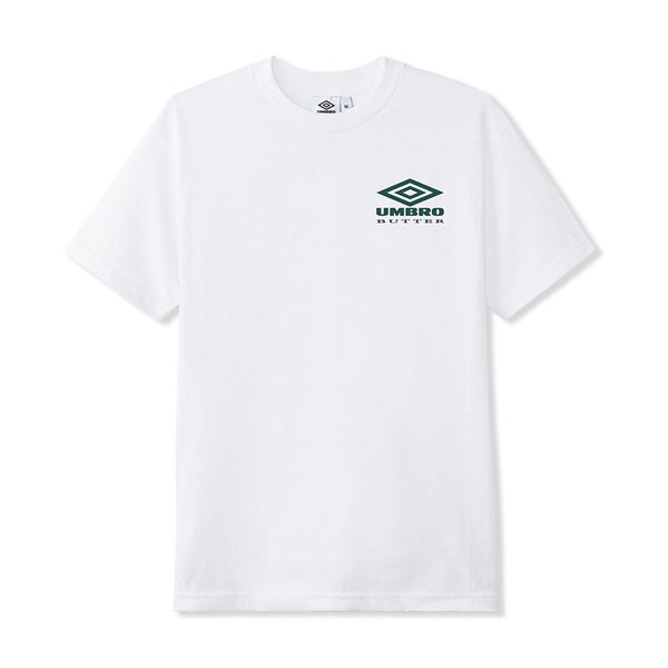 Butter X Umbro Lines T-Shirt White - Streetart.fr