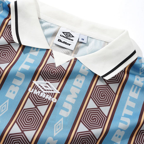 Butter X Umbro Vert Jersey Sky / Brown - Streetart.fr