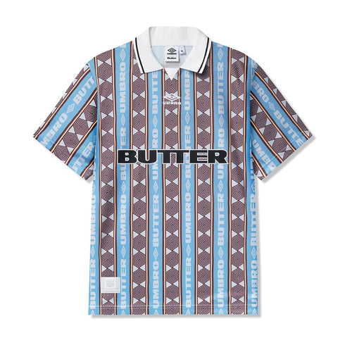 Butter X Umbro Vert Jersey Sky / Brown - Streetart.fr
