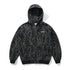 Butter Thorn Camo Waffle Zip-Thru Hood - Black