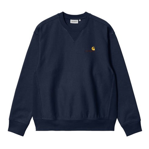 Carhartt American Script Sweatshirt - Air Force Blue - Streetart.fr