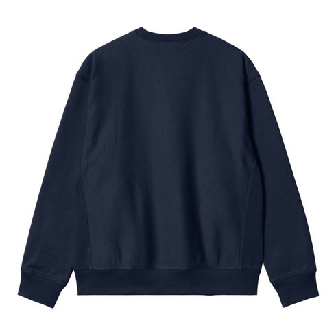 Carhartt American Script Sweatshirt - Air Force Blue - Streetart.fr