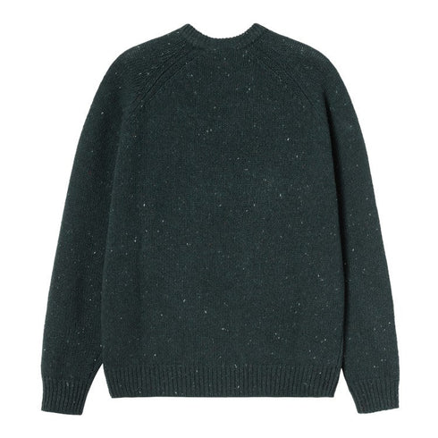 Carhartt Angilistic Sweater Sweatshirt - Speckled Deep Lagoon - Streetart.fr