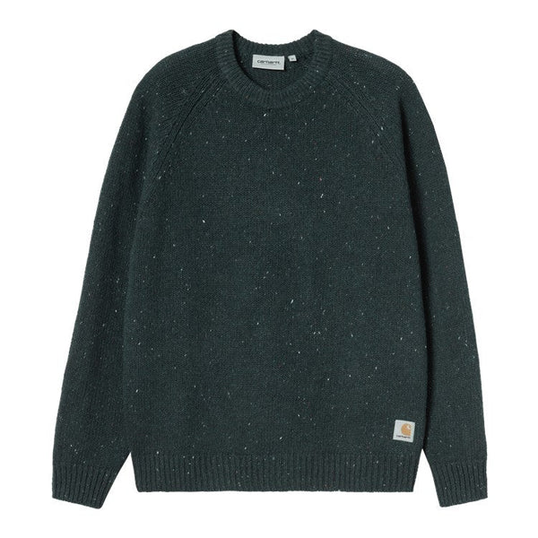 Carhartt Angilistic Sweater Sweatshirt - Speckled Deep Lagoon - Streetart.fr