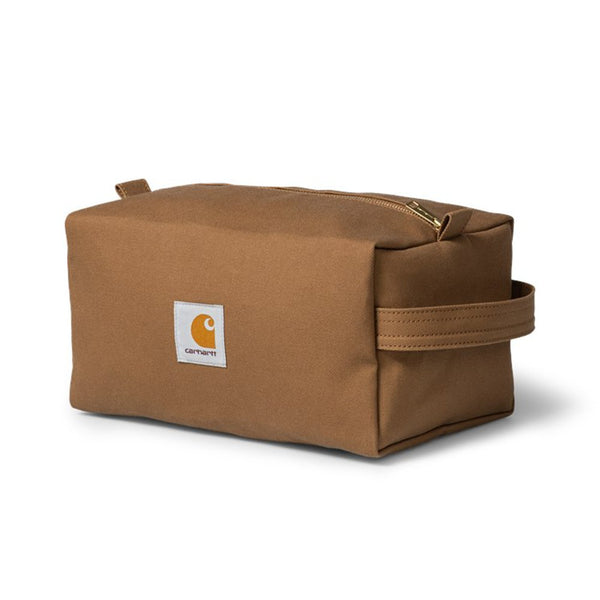 Carhartt Canvas Washbag Hamilton Brown - Streetart.fr