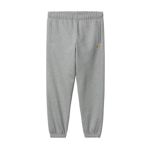 Carhartt Chase Sweat Pant - Grey Heather / Gold - Streetart.fr