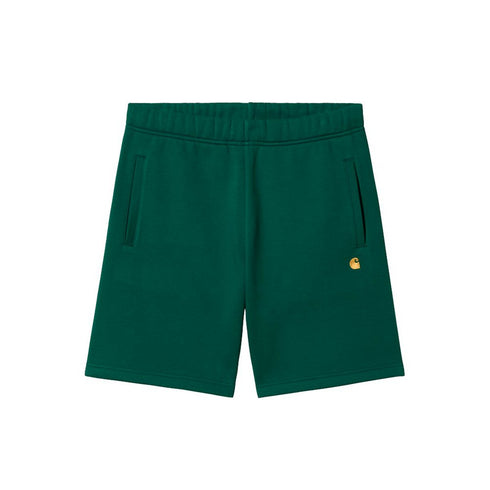 Carhartt Chase Sweat Short - Chervil / Gold - Streetart.fr