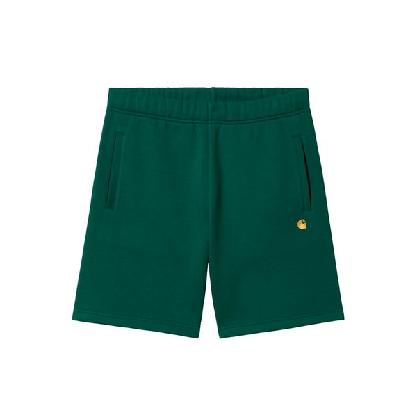 Carhartt Chase Sweat Short - Chervil / Gold - Streetart.fr