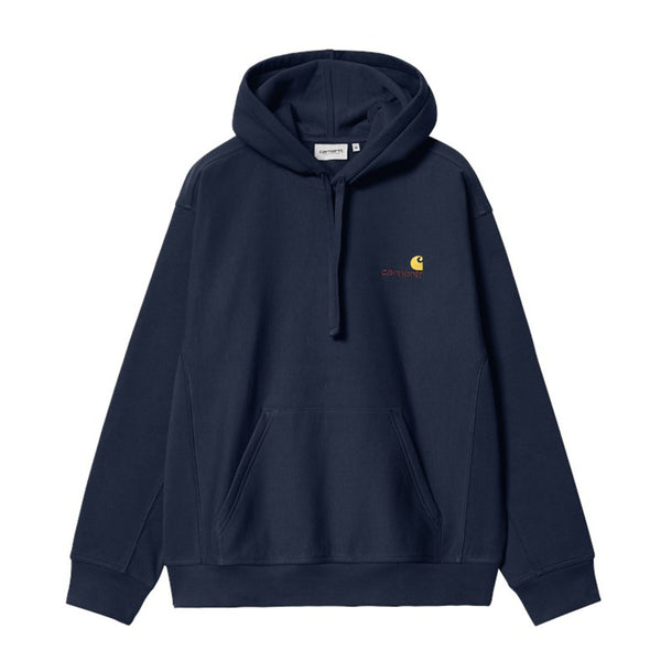 Carhartt Hooded American Script Sweat A Capuche - Air Force Blue - Streetart.fr