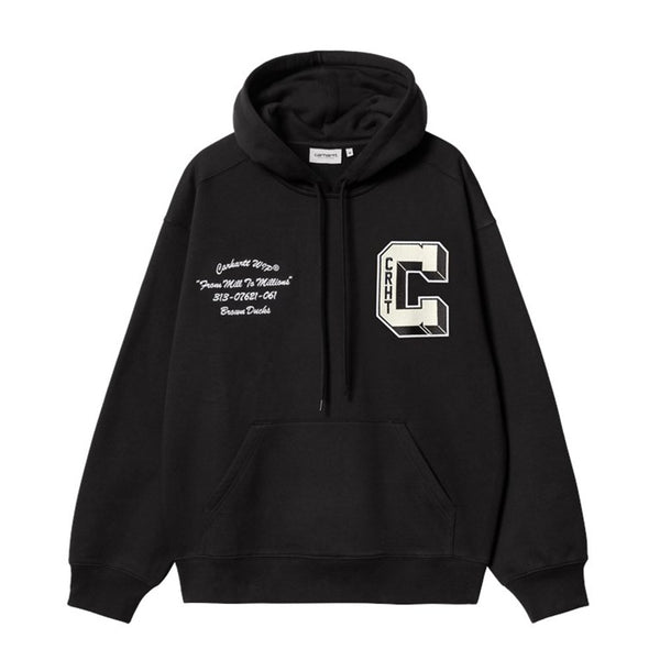Carhartt Hooded Brown Duck Sweat A Capuche - Black - Streetart.fr