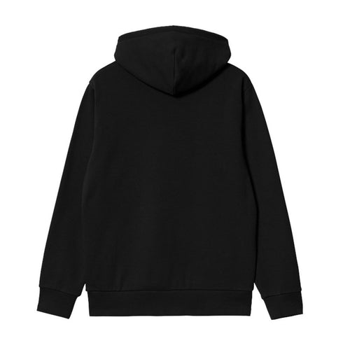 Carhartt Hooded Script Embroidery Sweat A Capuche Black / White - Streetart.fr