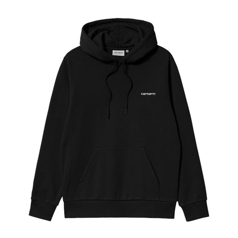 Carhartt Hooded Script Embroidery Sweat A Capuche Black / White - Streetart.fr