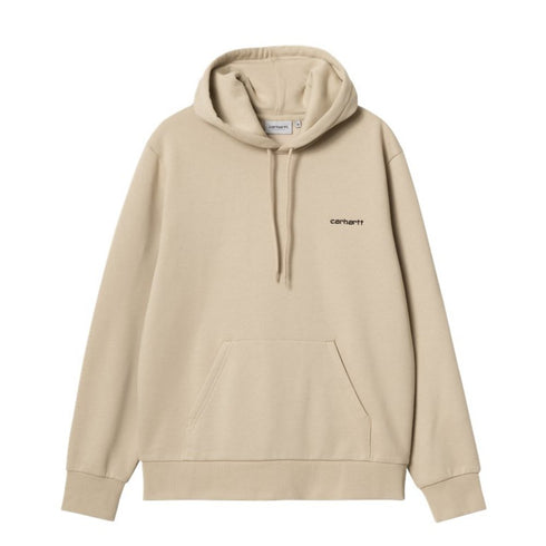 Carhartt Hooded Script Embroidery Sweat A Capuche - Wall / Black - Streetart.fr