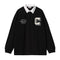 Carhartt L/S Brown Duck Rugby Shirt Polo Manches Longues - Black / White - Streetart.fr