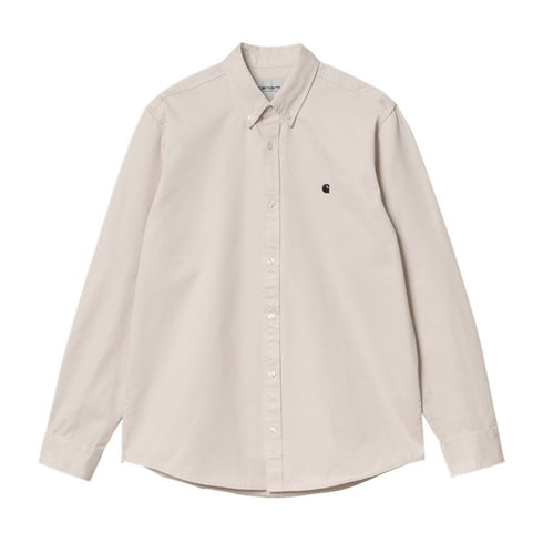 Carhartt L/S Madison Ls Shirt - Moonbeam / Black - Streetart.fr