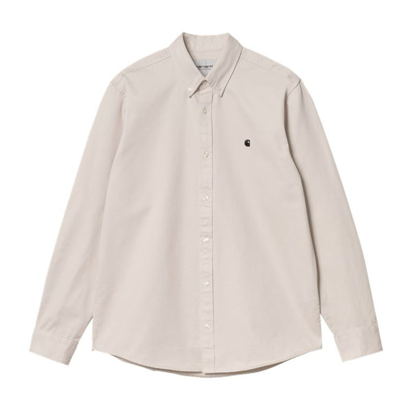 Carhartt L/S Madison Ls Shirt - Moonbeam / Black - Streetart.fr