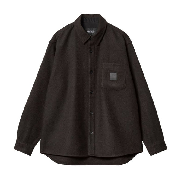 Carhartt L/S Truman Shirt Chemise - Chocolate / Black - Streetart.fr