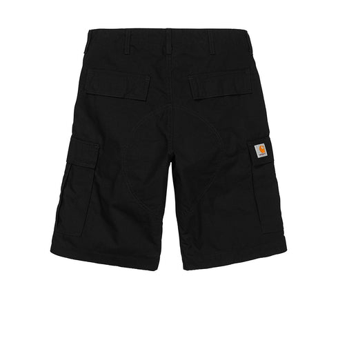 Carhartt Regular Cargo Short - Black Rinsed - Streetart.fr