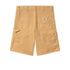 Carhartt Single Knee Short - Bourbon Garment Dyed - Streetart.fr