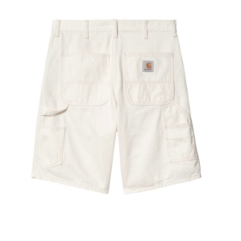 Carhartt Single Knee Short - White Rinsed - Streetart.fr