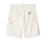 Carhartt Single Knee Short - White Rinsed - Streetart.fr
