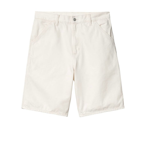 Carhartt Single Knee Short - White Rinsed - Streetart.fr