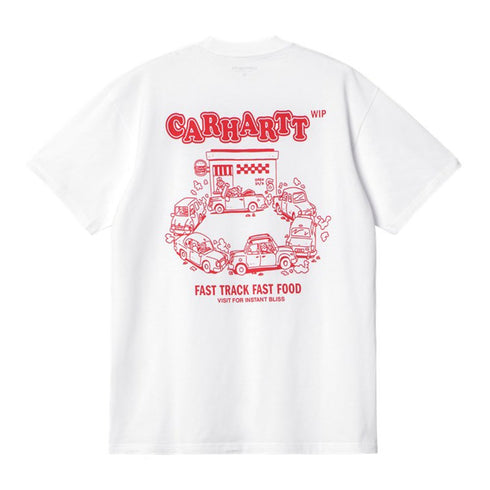 Carhartt S/S Fast Food T-Shirt - White / Red - Streetart.fr