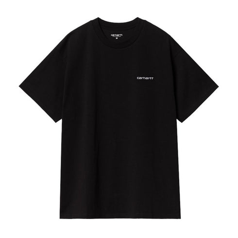 Carhartt S/S Script Embroidery T-Shirt Black / White - Streetart.fr