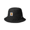 Carhartt Walter Bucket Hat - Black Rinsed - Streetart.fr