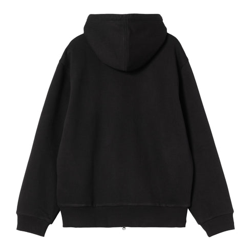 Carhartt WIP Active Sweat Jacket - Black Stone Wash - Streetart.fr