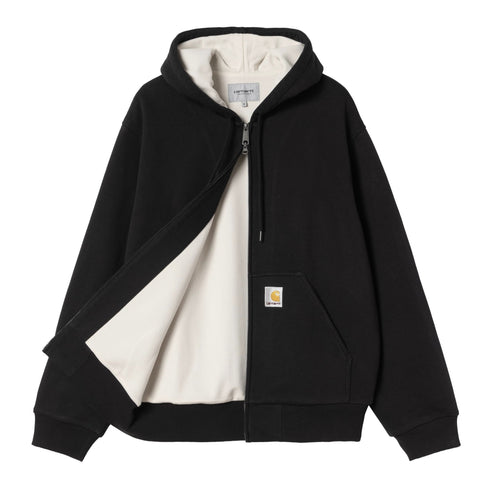 Carhartt WIP Active Sweat Jacket - Black Stone Wash - Streetart.fr