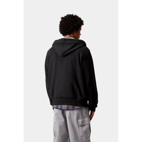 Carhartt WIP Active Sweat Jacket - Black Stone Wash - Streetart.fr