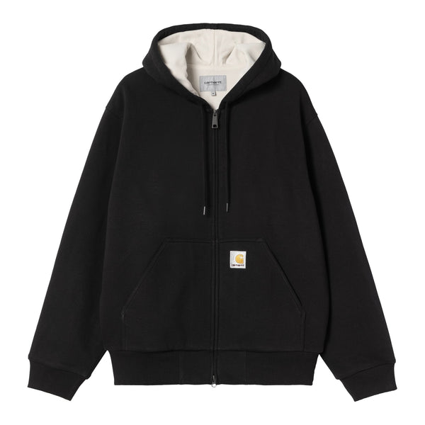 Carhartt WIP Active Sweat Jacket - Black Stone Wash - Streetart.fr