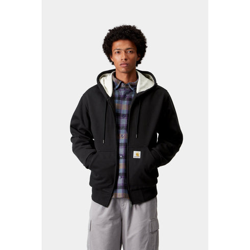 Carhartt WIP Active Sweat Jacket - Black Stone Wash - Streetart.fr