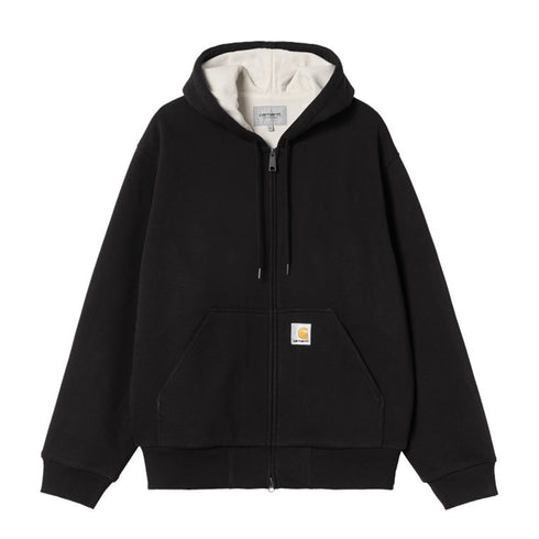 Carhartt Wip Active Sweat Jacket Sweat A Capuche - Black Stone Wash - Streetart.fr