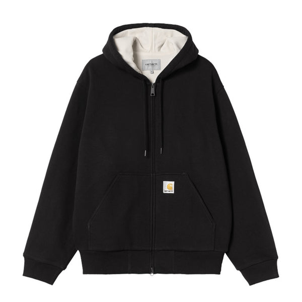 Carhartt Wip Active Sweat Jacket Sweat A Capuche - Black Stone Wash - Streetart.fr