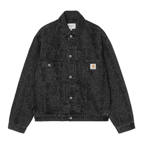 Carhartt WIP Belmar Jacket - Snake Camo / Black Heavy Stone Wash - Streetart.fr
