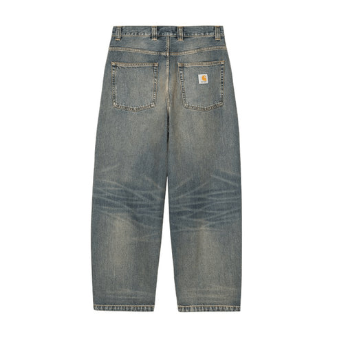 Carhartt Wip Brandon Pant - Blue Worn Used Wash - Streetart.fr