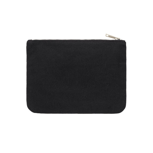 Carhartt WIP Canvas Graphic Zip Wallet Safety Pin Embroidery Black - Streetart.fr