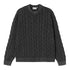 Carhartt WIP Carter Sweat - Black Garment Dyed - Streetart.fr